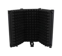 VANZACK Windscreen Soundproof Cover for Microphone Mic Pops Filter Mic Filter Shield Microphone Supplies Recording Equipment Black Foldable Design for Studio Recording