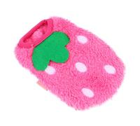 VANZACK Winter Fleece Strawberry Dog Hoodie for Small Pets Warm Bunny Vest Costume Soft Rabbit Apparel for Puppies and Guinea Pigs