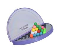 VANZACK Wisdom Pyramid Beads Toy Logical Game for Kids, 178-puzzle Brain Teaser Educational Intelligence Toy in Purple for Early Learning and Cognitive Development