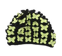 VANZACK Womens Swim Cap with Retro Handmade Floral Petal Design Elastic Comfortable Fit for Hair Protection Suitable for Pool Parties Beach Training Hair Swim Hat