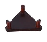 VANZACK Wood Basketball Holder Stand with Rolling Triangular Design Portable Multi Sport Ball Display Rack for Soccer Rugby Volleyball Easy Assembly Wooden Sports Ball Storage Organizer