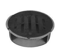 VANZACK Wood Stove Ash Box with Mesh Round Fire Pit Ash Tray for Outdoor Bbq Safe Spark Prevention Perforated Metal Bottom Ventilated Design Compatible with Burning Rack