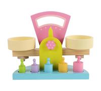 VANZACK Wooden Balance Scale Toy Adjustable Counting Cognitive Learning Aid for Children Educational Math Teaching and Montessori Hands-on Play