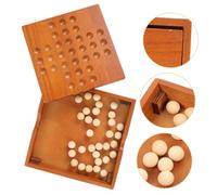 VANZACK Wooden Board Game Single Chess Peg for Families Friends and Groups Educational and Entertaining Genius Game for All Ages Enhances Logic and Patience Skills