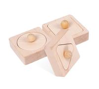 VANZACK Wooden Geometrical Shape Matching for Educational Blocks for Cognitive Development Spatial Imagination Logical Thinking and Hand-eye Coordination Skills