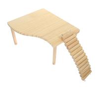 VANZACK Wooden Hamster Toy Multi-functional Hamster Platform with Ladder Safe Durable Cage Accessory for Chinchillas Gerbils and Animals to Stay Active and Entertained