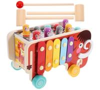 VANZACK Wooden Pounding with Mallet Educational Hammering Activity for Hand-eye Coordination Interactive Early Learning Play for Boys