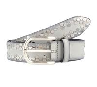 Vanzetti Studded belt leather 80 cm gray
