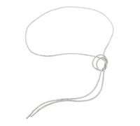 Vanzetti waist belt Cord Belt W110 Silver Shiny