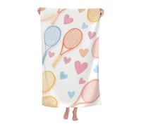 VANZEV Tennis Pattern Beach Towel Cute Sports Sand-Free Microfiber Bath Towel Ultra Soft Quick Dry Pool Towel Absorbent Towel Lightweight Towel Gifts for Outdoor Bathroom Swimming Decor 31inx51in