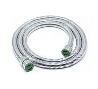 VANZUQUE 1.5m Stainless Steel Shower Hose - Flexible Anti-Kink Handheld Shower Head Hose with Universal G1/2 Brass Connectors, Chrome Finish, High Pressure Leak-Proof Replacement