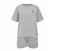 vaolkwsacz Children's Suits and Girls Coconut Tree Suits Comfortable and Fashionable Baby Fancy Dress Costumes Boy (Black, 7-8 Years)