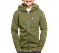 vaolkwsacz Hooded Jacket Children's Girls Transition Jacket Sweat Jacket with Zip Hoodie Sports Jacket Winter Jacket with Hood Boy Hooded Coat Hoodie Outdoor Training Jacket College Jacket, Green, 140