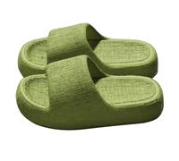 vaolkwsacz Thick Sole Women's Memory Foam Bathing Shoes Non-Slip Super Soft Bath Slippers Comfortable Summer Slippers Flat Wide Feet Beach Shoes Indoor / Outdoor Sandals, Green, 6 UK