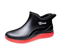 vaolkwsacz Wellington Boots Women's Short Black Rain Boots Waterproof Non-Slip Women's Shoes Garden Shoes Outdoor Rain Shoes Short Boots Men's Rain Boots Ankle Boots Size 39-44, Z5, 9 UK