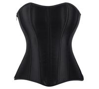 vaolkwsacz Women's Corset Top with Straps Corset Adjustable Spaghetti Straps Corset Lace Trim Plain Corsets Front Closure Mesh Transparent Bodice Top Lacing Corset Top, Black (black 2), S