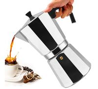 Vaolvpant 12 Cup Aluminum Moka Pot Classic Stovetop Espresso Coffee Maker 600ml 20oz Coffeemaker Percolator Mocha Pot Greca Coffee Maker Cafe Makers for Italian and Cuban Café Brewing Silver
