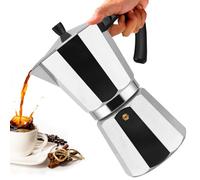 Vaolvpant 12 Cup Aluminum Moka Pot Classic Stovetop Espresso Coffee Maker 600ml 20oz Coffeemaker Percolator Mocha Pot Greca Coffee Maker Cafe Makers for Italian and Cuban Café Brewing Silver