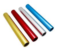Vaolvpant Aluminum Alloy 4 Pieces Field Relay Batons for Track and Athletes Runners Outdoor Running Sports Events Baton Race Stick Smooth Hollow Tube Lightweight Durable Design Multi-Color