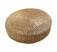 Vaorwne 40cm Tatami Cushion Round Straw Weave Handmade Pillow Floor Yoga Chair Seat Mat