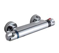 Vaorwne Thermostatic Shower Mixer Modern Thermostatic Bar Shower Mixer Valve Anti Scald Tap, Hot Cold Water Mixer Constant Temperature Control for Bathroom