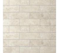 VAOVI Marble Look Beveled Subway Wall Tile Stickers Self-Adhesive Splashback for Kitchen Bathroom 100x300mm(Beige 27pcs)