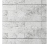 VAOVI Marble Look Beveled Subway Wall Tile Stickers Self-Adhesive Splashback for Kitchen Bathroom 100x300mm(Light Gray 27pcs)