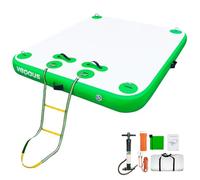 Vapaus Inflatable Floating Dock Air Dock Platform 6ft/8ft/10ft Non-Slip Inflatable Water Swim Mat Floating Island Raft for Pool Lake Beach Ocean Fishing Relaxing (Lagoon Green, 12ft x 6ft x 6")