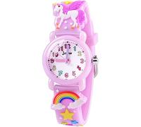 VAPCUFF Birthday Gifts for Girls - Waterproof Watches for Kids Age 3-9, Educational Toys for Girls Age 4-12 - Purple