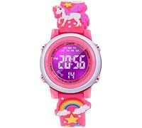 VAPCUFF Stocking Stuffers for Kids, Watches for Girls Ages 3-8 Unicorn Gifts for Girls Age 4-10 Toddler Gifts Visit Gifts Toys for 2-6 Year Old Girls Educational Toys Gifts for Back to School - Red