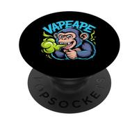 Vape Ape Cool Primate Vapor Humor Tee PopSockets Adhesive PopGrip