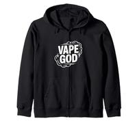 Vape God Cool Smoky Clouds Vape Lover Zip Hoodie