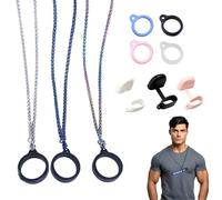 Vape Lanyard 3 Pcs Metal Vape Necklace and 4 Silicone Anti-Slip Vape Holder Anti-Lost Vapes Holder Lanyard Chain with 3 Dust Cap for Various Flat Cigarettes Pen
