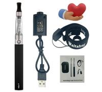 vape pen starter kit, eGo-T CE4 atomizer single kit, 1100mAh 510 eGo ecigs battery, e cigarette full starter kits, Super-affordable e-cigarettes，2ml TPD Version No E-Liquid No Nicotine (Black)