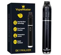 VapeMaster Skywalker Portable Herbal Vaporizer Dry Herb Vaporizer Pen - Temperature Control, Ceramic Chamber, Pure Clean Vapor - (Classic Black)