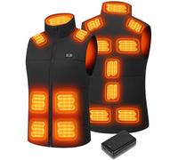 vapesoon 7.4V 20000mah Heated Jacket Womens for Men with 15 Heating Zones, Heated Gilet with 2 Zone Controls- Warm Gear for Hiking Cold Weather Jobs
