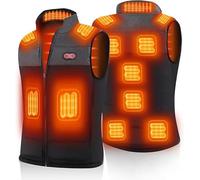 vapesoon Electric Heated Jacket with 11Heating Zones 3 Adjustable Temperature,USB Rechargeable Winter Thermal Vest Warm for Camping Riding Hiking (Battery Pack Not Included)