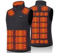 vapesoon Heated Jacket Womens for Men with 26 Heating Zones, Heated Gilet with 4 Zone Controls, Supports USB 5V and 7.4V DC Batteries - Warm Gear for Hiking Cold Weather Jobs - Battery Not Included