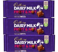 Vapewaves Chocolate Bar Bundle With Dairy Milk Fruit & Nut Chocolate Bar 180g (3 Pack)