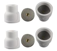Vaphy #12 Ceramic (4-Pack) White TIG Welding Cup