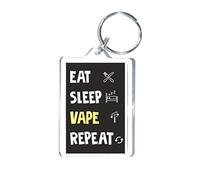 Vaping Keyring - Eat Sleep Vape Repeat - Novelty Vaping Keyring - Fun Gift - Great Gift Or Present
