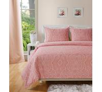 Vapinity Luxury 400 Thread Count Paisley Duvet Cover Set - Cotton Rich Soft & Breathable Bedding with Pillowcases - Red - Super King