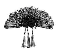 VAPKER 100 Pieces Black White Mixed Color Tassels 13cm/5-Inch Silky Handmade Soft Tassels Floss Bookmark Tassels with 2-Inch Cord Loop for Jewelry Making, DIY Projects, Bookmarks