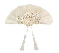 VAPKER 100 Pieces Cream Tassels 13cm/5-Inch Silky Handmade Soft Tassels Floss Bookmark Tassels with 2-Inch Cord Loop for Jewelry Making, DIY Projects, Bookmarks,Gold
