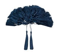 VAPKER 100 Pieces Dark Teal Color 13cm/5-Inch Silky Handmade Soft Tassels Floss Bookmark Tassels with 2-Inch Cord Loop for Jewelry Making, DIY Projects, Bookmarks