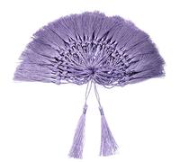 VAPKER 100 Pieces Purple Tassels 13cm/5-Inch Silky Handmade Soft Tassels Floss Bookmark Tassels with 2-Inch Cord Loop for Jewelry Making, DIY Projects, Bookmarks