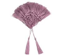 VAPKER 100 Pieces Taro Purple Tassels 13cm/5-Inch Silky Handmade Soft Tassels Floss Bookmark Tassels with 2-Inch Cord Loop for Jewelry Making, DIY Projects, Bookmarks