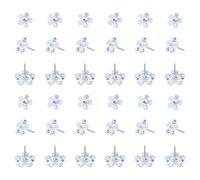 VAPKER 150Pcs Transparent Push Pin Thumb Tacks Cute Flat Flower Shaped Thumbtacks Decorative Pushpins Map Pins for Cork Board Home Office School