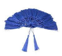 VAPKER Blue Tassels - 100pcs 13cm/5-Inch Silky Handmade Bookmark Tassels with 2-Inch Cord Loop for Jewelry Making, DIY Projects