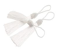 VAPKER Bookmark Tassels 20Pcs 15cm/6 Inch White Tassels with Pineapple Head Sewing Tassels Silky Floss Mini Craft Tassels with Cord Loop for Keychain Earring Jewelry DIY Craft